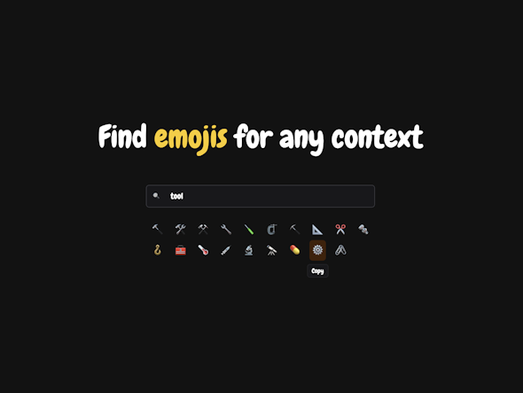 Screenshot of the emojisearch.fun project